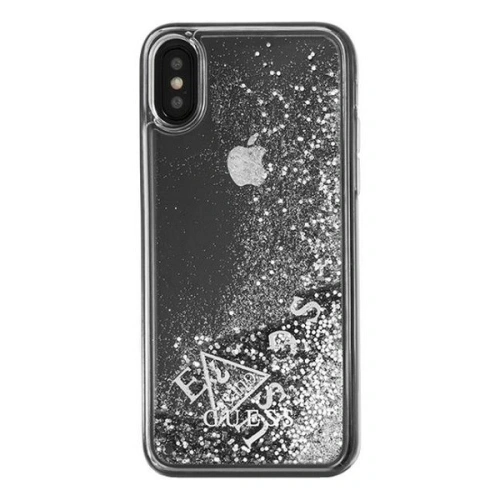 Kup Guess Apple Tasche GUHCPXGLUFLSI iPhone X/XS silber/silberne Hartschale Glitter Liquid - GUE321SLV - {ean13} - Sklep Home Screen