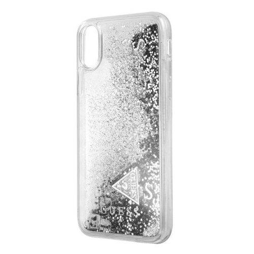 Kup Guess Apple Tasche GUHCPXGLUFLSI iPhone X/XS silber/silberne Hartschale Glitter Liquid - GUE321SLV - {ean13} - Sklep Home Screen