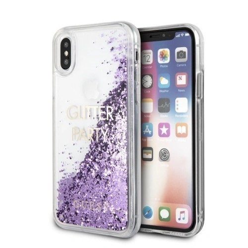 Kup Etui Guess GUHCPXGLUQPU Apple iPhone X/XS lila/purple kemény tok Liquid Glitter Party - GUE322PRP - {ean13} - Sklep Home Screen
