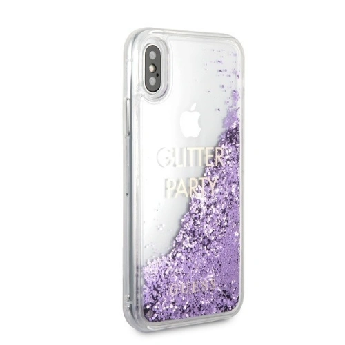 Kup Etui Guess GUHCPXGLUQPU Apple iPhone X/XS lila/purple kemény tok Liquid Glitter Party - GUE322PRP - {ean13} - Sklep Home Screen