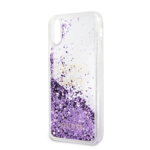Kup Etui Guess GUHCPXGLUQPU Apple iPhone X/XS lila/purple kemény tok Liquid Glitter Party - GUE322PRP - {ean13} - Sklep Home Screen