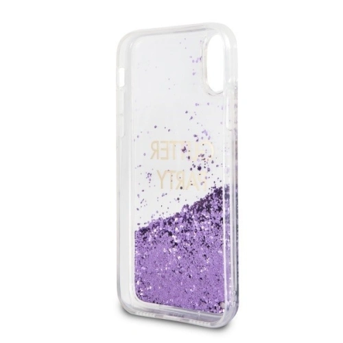Kup Etui Guess GUHCPXGLUQPU Apple iPhone X/XS lila/purple kemény tok Liquid Glitter Party - GUE322PRP - {ean13} - Sklep Home Screen