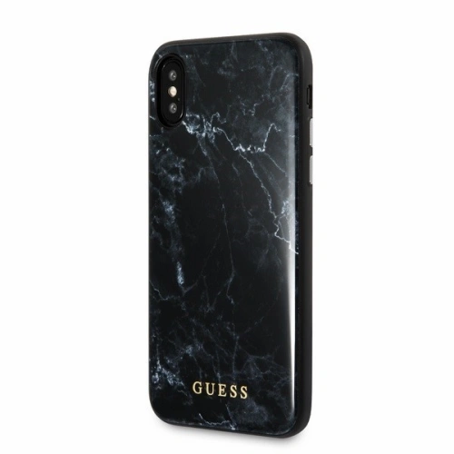 Kup Guess Apple Tasche GUHCPXHYMABK iPhone X/XS schwarz/schwarz Marmor - GUE323BLK - {ean13} - Sklep Home Screen