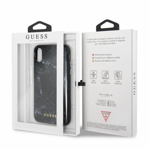 Kup Etui Guess GUHCPXHYMABK Apple iPhone X/XS černý/black Marble - GUE323BLK - {ean13} - Sklep Home Screen