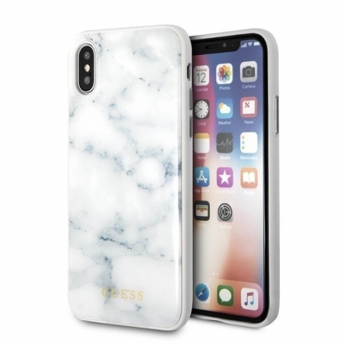 Kup Guess Apple Tasche GUHCPXHYMAWH iPhone X/XS weiß/weiß Marmor - GUE324WHT - {ean13} - Sklep Home Screen
