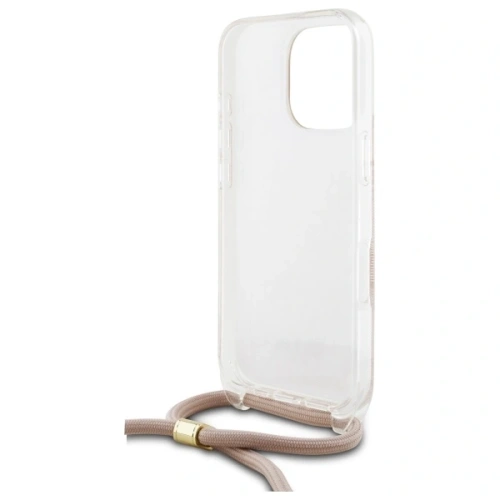 Kup Guess GUHCP16LHC4SEP Apple iPhone 16 Pro carcasă solidă Crossbody Cord 4G Print roz - GUE4095 - {ean13} - Sklep Home Screen