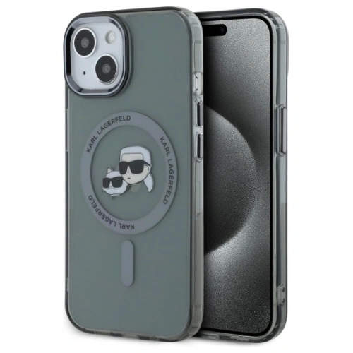 Kup Etui Karl Lagerfeld KLHMP15SHLSKCK Apple iPhone 15 hardcase IML Metal Karl&Choupette Head MagSafe czarny/black - KLD21792 - {ean13} - Sklep Home Screen