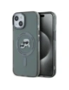 Etui Karl Lagerfeld KLHMP15SHLSKCK Apple iPhone 15 hardcase IML Metal Karl&Choupette Head MagSafe černý/black