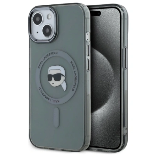 Kup Etui Karl Lagerfeld KLHMP15SHLSKIK Apple iPhone 15 hardcase IML Metal Karl Head MagSafe czarny/black - KLD21793 - {ean13} - Sklep Home Screen