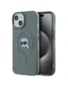 Karl Lagerfeld KLHMP15SHLSKIK Apple iPhone 15 Hardcase IML Metall Karl Kopf MagSafe schwarz