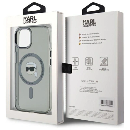 Kup Etui Karl Lagerfeld KLHMP15SHLSKIK Apple iPhone 15 hardcase IML Metal Karl Head MagSafe czarny/black - KLD21793 - {ean13} - Sklep Home Screen