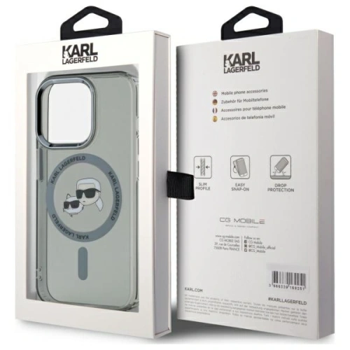 Kup Karl Lagerfeld KLHMP15XHLSKCK Apple iPhone 15 Pro Max Hardcase IML Metall Karl&Choupette Kopf MagSafe schwarz - KLD21795 - {ean13} - Sklep Home Screen
