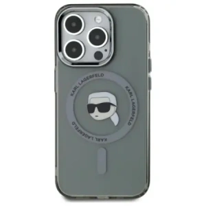 Kup Karl Lagerfeld KLHMP15XHLSKIK Apple iPhone 15 Pro Max Hartschale IML Metall Karl Kopf MagSafe schwarz - KLD21796 - {ean13} - Sklep Home Screen