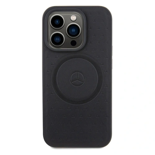 Kup Mercedes MEHMP15L23RGSK Apple iPhone 15 Pro husă din piele cu model stea MagSafe neagră - MRS221 - {ean13} - Sklep Home Screen