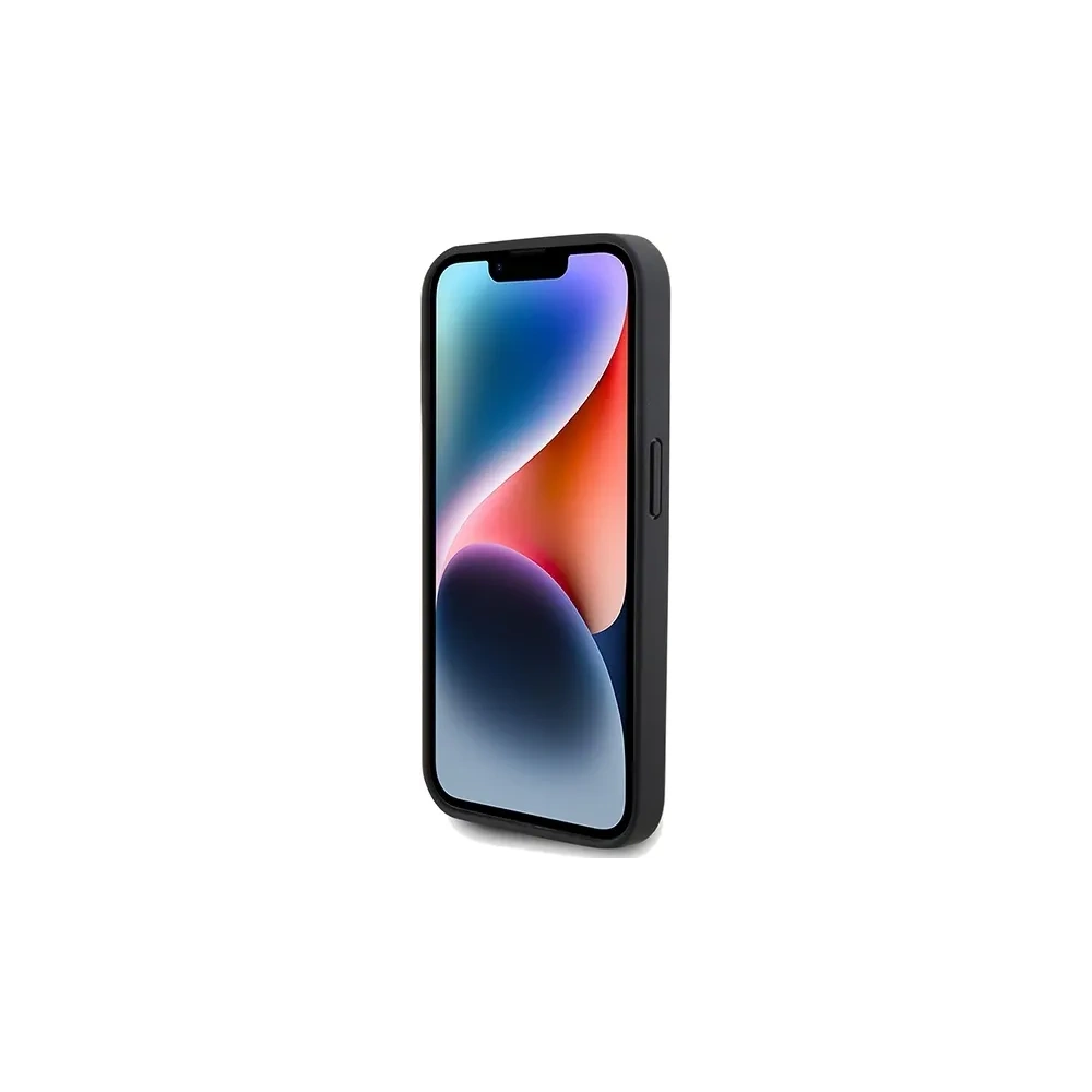 Etui Mercedes MEHMP15L23RGSK Apple iPhone 15 Pro hardcase Star Pattern Leather MagSafe czarny/black