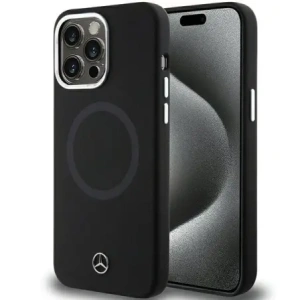 Etui Mercedes MEHMP15L23SCMK Apple iPhone 15 Pro hardcase silikon bicolor MagSafe černý/black