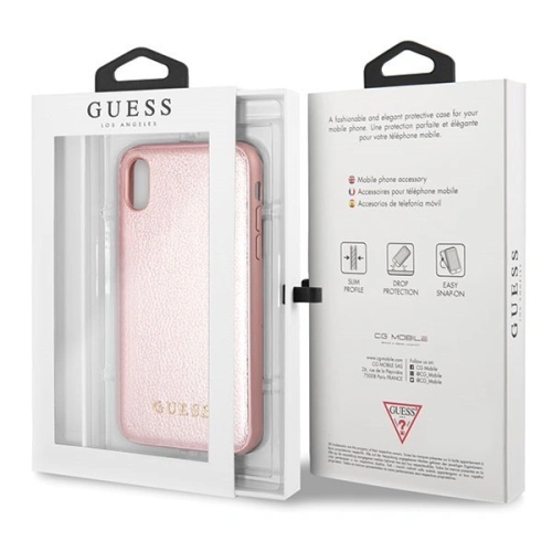 Kup Etui Guess GUHCPXIGLRG Apple iPhone X/XS růžově zlatý/hard case Iridescent - GUE327RS - {ean13} - Sklep Home Screen