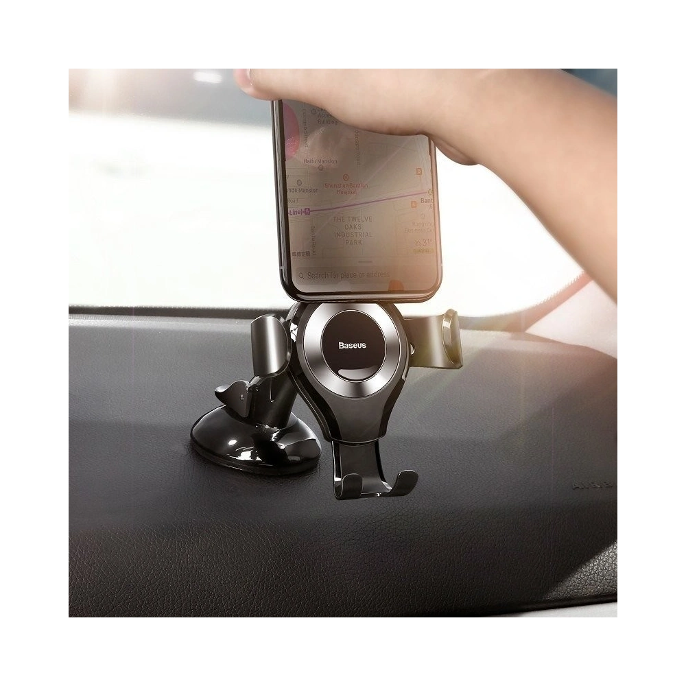 [OUTLET] Samochodowy uchwyt grawitacyjny Baseus Osculum do telefonu (srebrny)