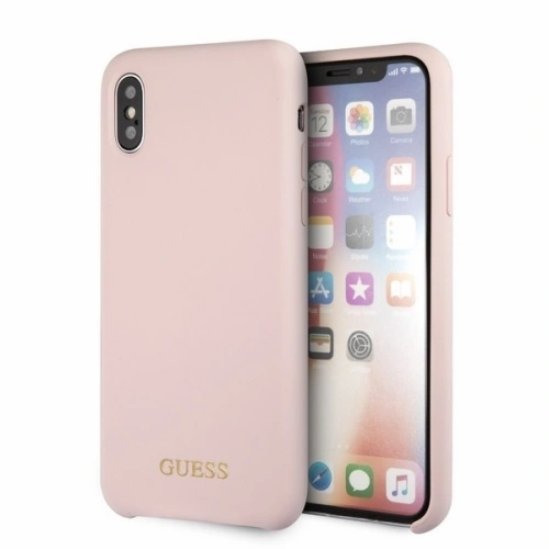 Kup Guess Apple Tasche GUHCPXLSGLLP iPhone X/XS hellrosa/hellrosa Hartschale Silikon - GUE330PNK - {ean13} - Sklep Home Screen