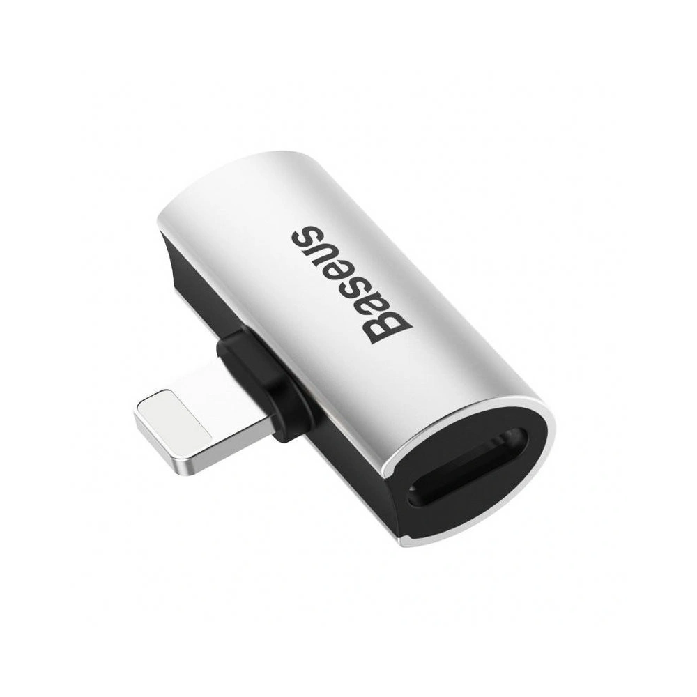 [OUTLET] Adapter Audio Baseus L46 Lightning do 2x Lightning (srebrno-czarny)