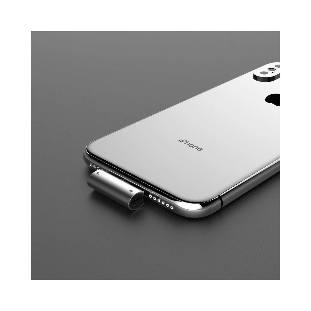 [OUTLET] Adapter Audio Baseus L46 Lightning do 2x Lightning (srebrno-czarny)