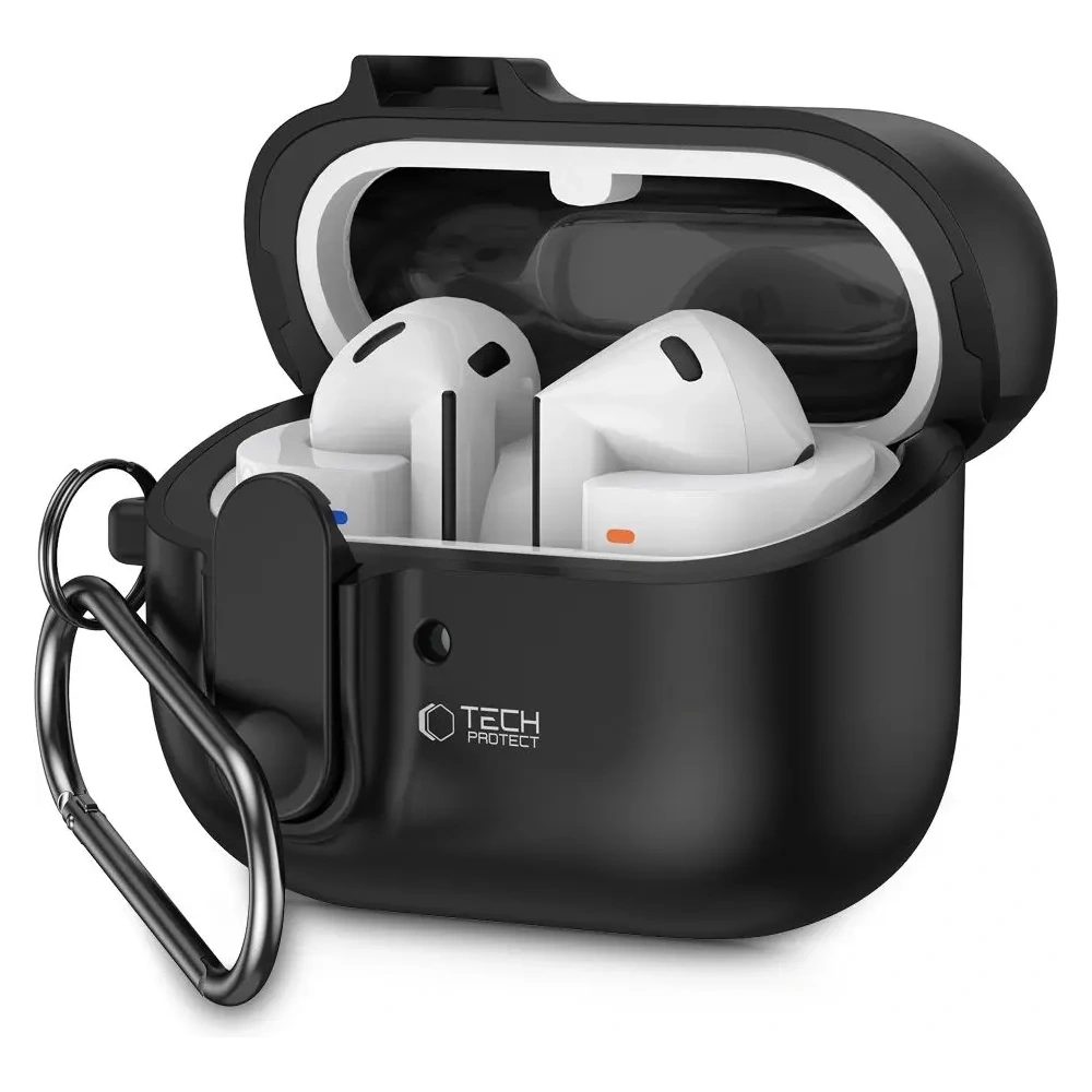Etui Tech-Protect Slim Hook Samsung Galaxy Buds 3 / 3 Pro Black