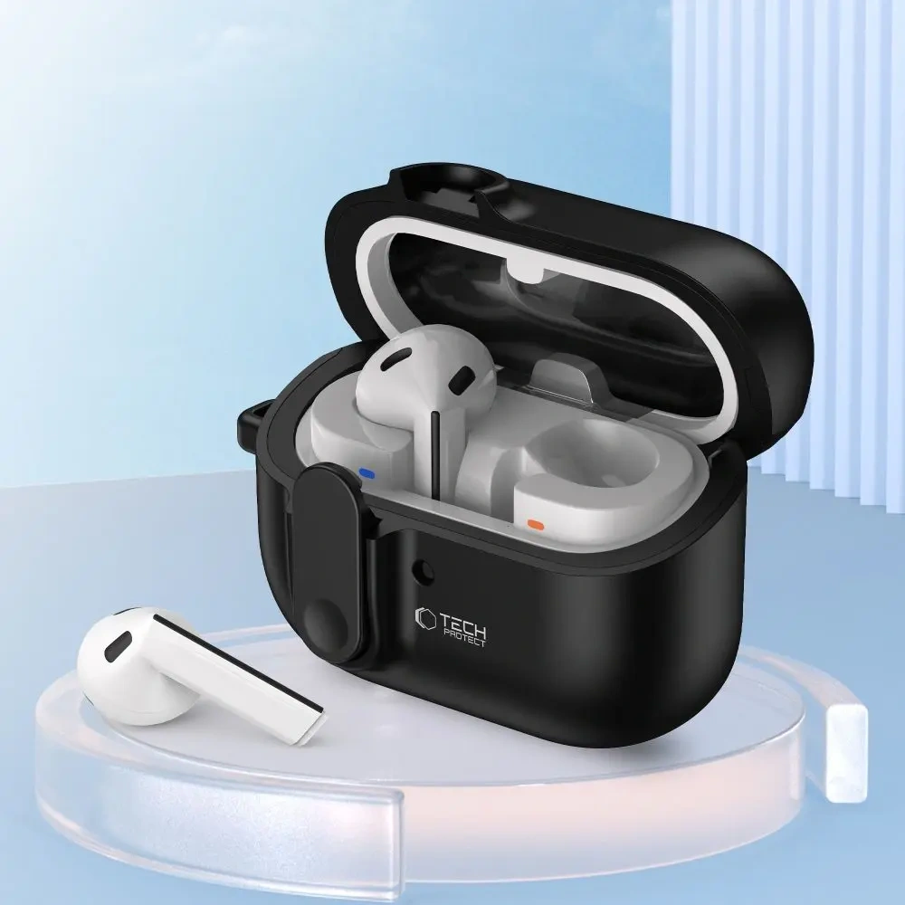 Etui Tech-Protect Slim Hook Samsung Galaxy Buds 3 / 3 Pro Black