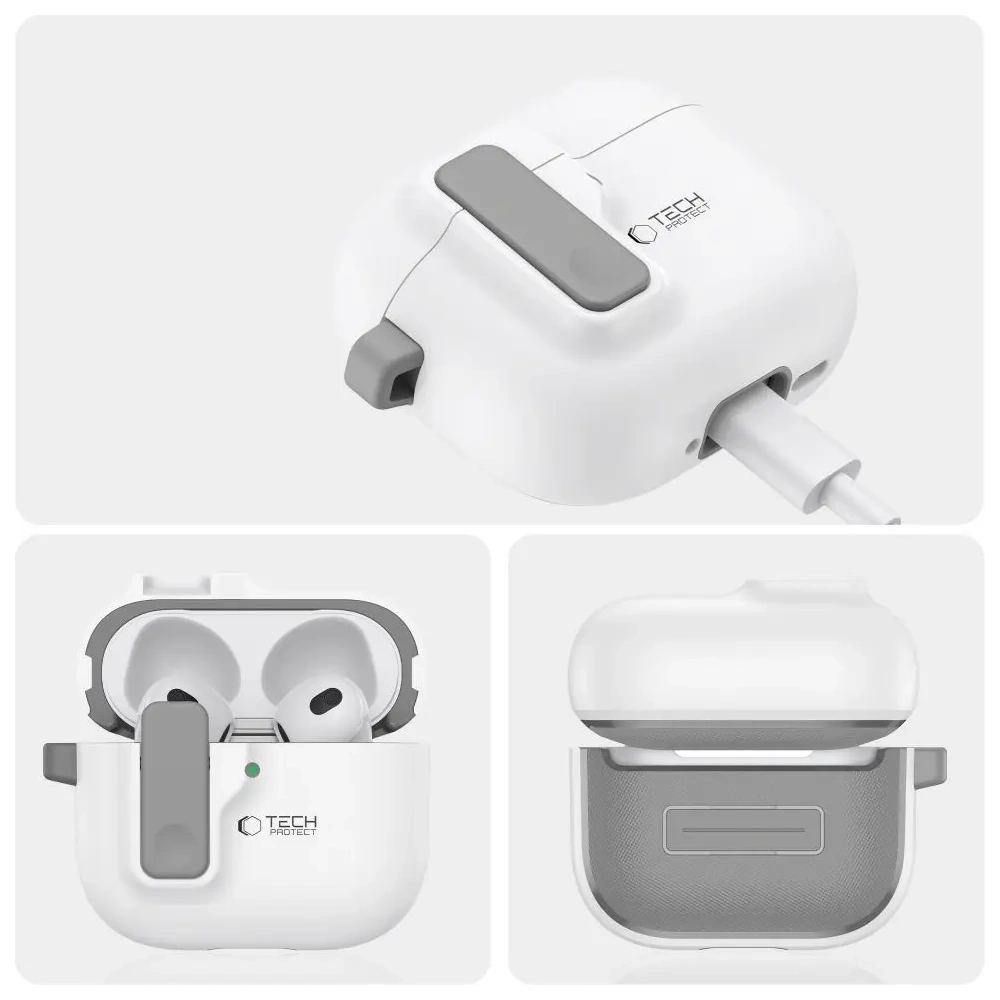Etui Tech-Protect Slim Hook Apple AirPods 4 White
