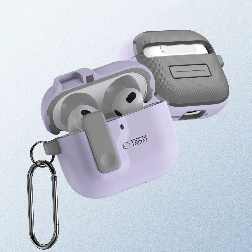 Etui Tech-Protect Slim Hook Apple AirPods 4 Lavender