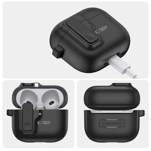 Kup Etui Tech-Protect Slim Hook Apple AirPods 4 Black - THP3446 - {ean13} - Sklep Home Screen