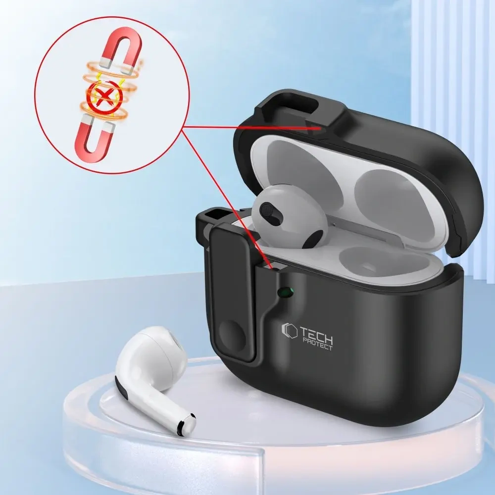 Etui Tech-Protect Slim Hook Apple AirPods 4 Black