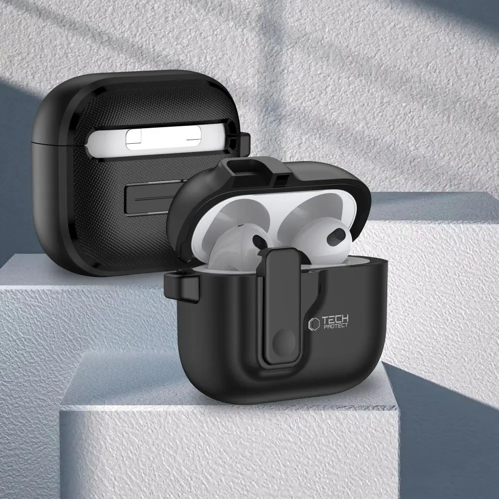 Etui Tech-Protect Slim Hook Apple AirPods 4 Black