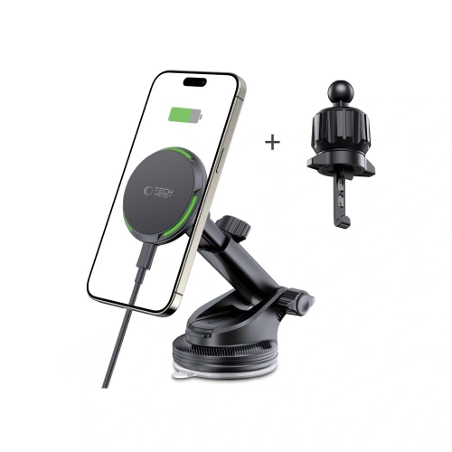 Kup Tech-Protect MM15W-V6 Qi2 Magnetic Magsafe Dashboard- und Lüftungs-Autohalterung Wireless Charger 15W Schwarz - THP3451 - {ean13} - Sklep Home Screen