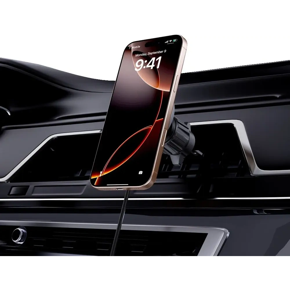 Uchwyt samochodowy Tech-Protect MM15W-V6 Qi2 Magnetic Magsafe Dashboard & Vent Car Mount Wireless Charger 15W Black