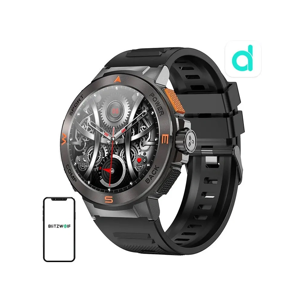 Smartwatch BlitzWolf BW-AT5 AMOLED 1.43" IP67 Bluetooth 5.3 (czarny)