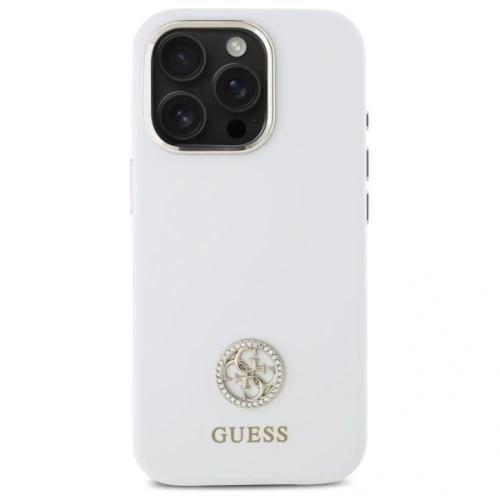 Kup Etui Guess GUHCP16LM4DGPH Apple iPhone 16 Pro hardcase silikonový logo Strass 4G bílý/white - GUE4096 - {ean13} - Sklep Home Screen