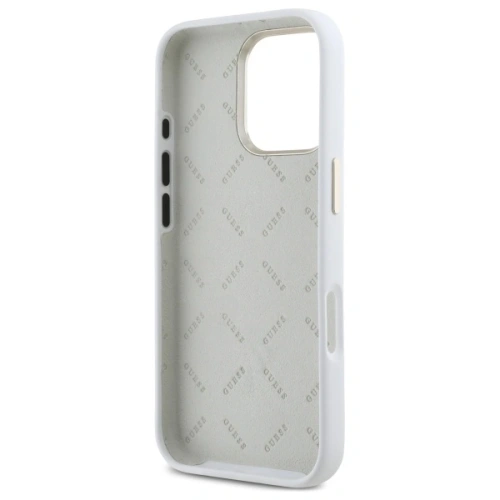 Kup Etui Guess GUHCP16LM4DGPH Apple iPhone 16 Pro hardcase silikonový logo Strass 4G bílý/white - GUE4096 - {ean13} - Sklep Home Screen