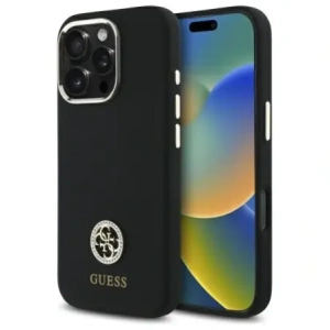 Buy Guess GUHCP16LM4DGPK Apple iPhone 16 Pro hardcase Silicone Logo Strass 4G black - GUE4097 - {ean13} - Home Screen Store Europe