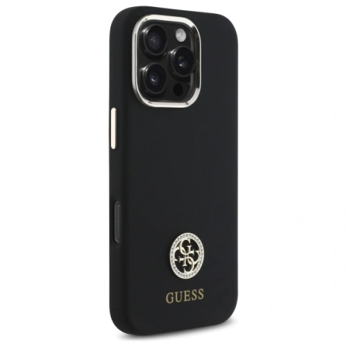 Kup Guess GUHCP16LM4DGPK Apple iPhone 16 Pro keménytok Szilikon Logó Strass 4G fekete - GUE4097 - {ean13} - Sklep Home Screen