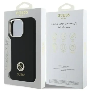 Kup Guess GUHCP16LM4DGPK Apple iPhone 16 Pro keménytok Szilikon Logó Strass 4G fekete - GUE4097 - {ean13} - Sklep Home Screen