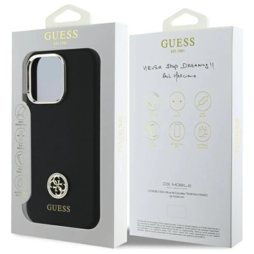 Kup Guess GUHCP16LM4DGPK Apple iPhone 16 Pro keménytok Szilikon Logó Strass 4G fekete - GUE4097 - {ean13} - Sklep Home Screen