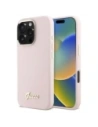 Kup Guess GUHCP16LSMBSLP Apple iPhone 16 Pro husă din silicon cu script metalic logo și cadru roz - GUE4099 - {ean13} - Sklep Home Screen