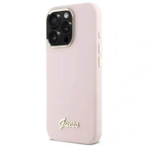 Kup Etui Guess GUHCP16LSMBSLP Apple iPhone 16 Pro hardcase Silicone Script Metal Logo & Frame różowy/pink - GUE4099 - {ean13} - Sklep Home Screen