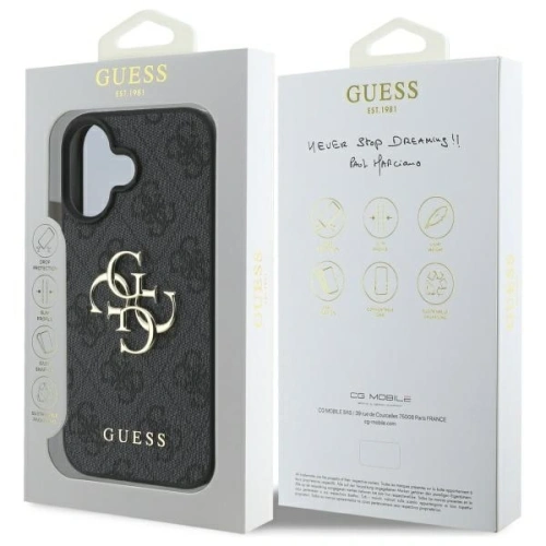 Buy Guess GUHCP16M4GMGGR Apple iPhone 16 Plus hardcase 4G Big Logo black - GUE4100 - {ean13} - Home Screen Store Europe