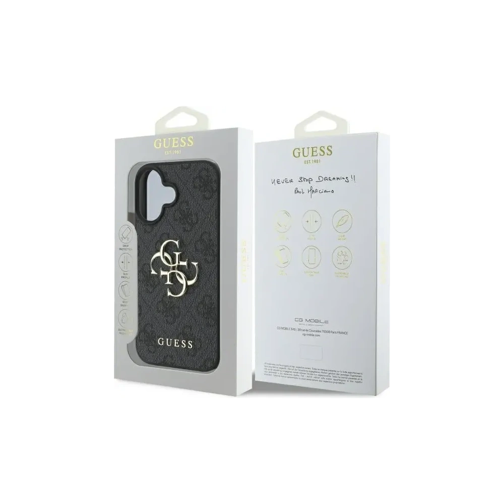 Etui Guess GUHCP16M4GMGGR Apple iPhone 16 Plus hardcase 4G Big Logo czarny/black