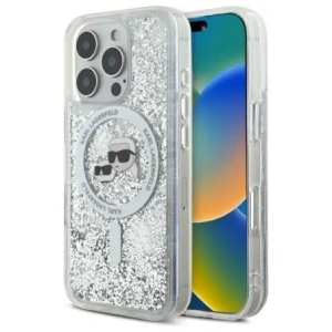 Buy Karl Lagerfeld KLHMP16LLGKCSGH Apple iPhone 16 Pro hardcase Liquid Glitter Karl&Choupette Head Magsafe transparent - KLD21798 - {ean13} - Home Screen Store Europe
