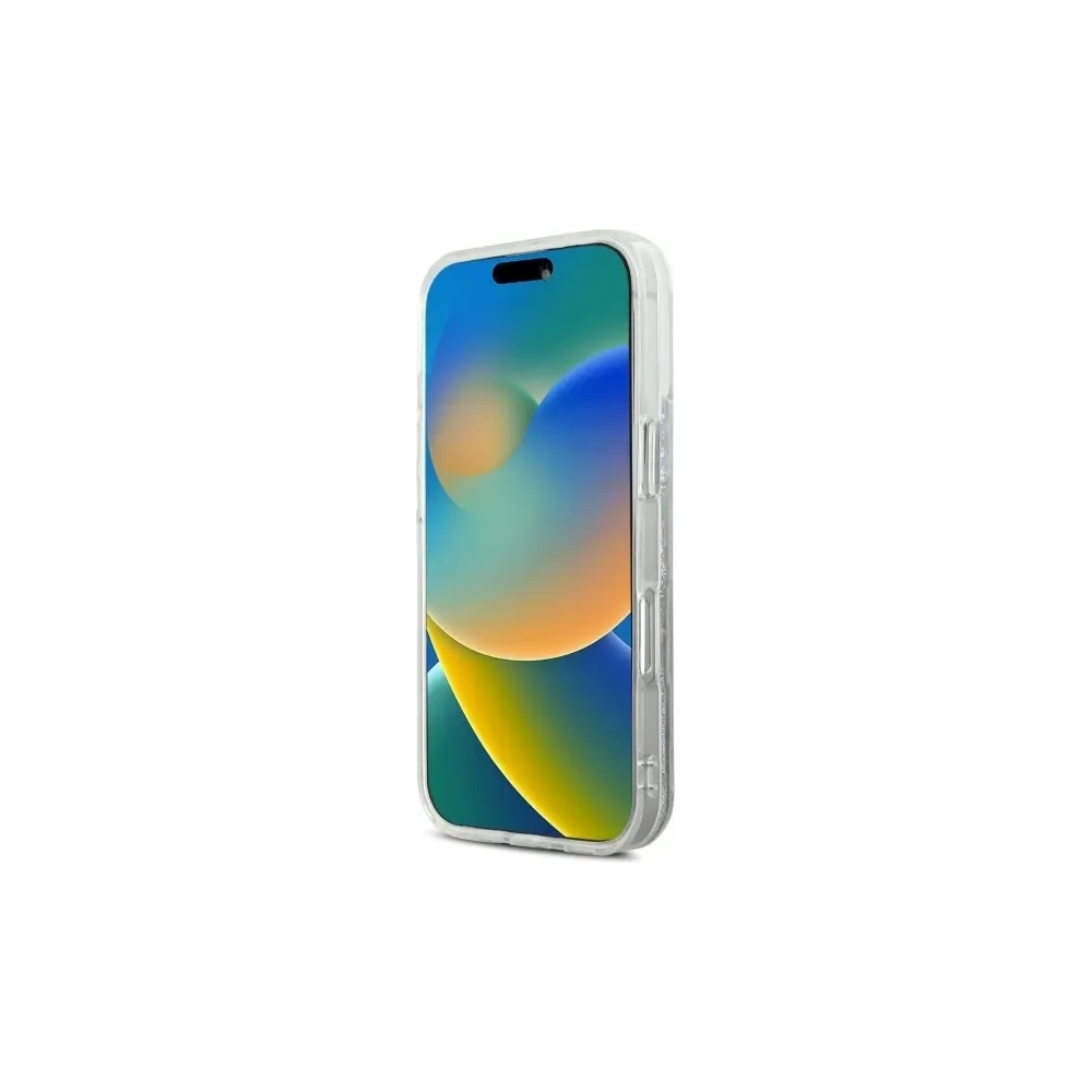 Etui Karl Lagerfeld KLHMP16LLGKCSGH Apple iPhone 16 Pro hardcase Liquid Glitter Karl&Choupette Head Magsafe transparent