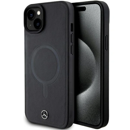 Buy Mercedes MEHMP15M23RCMK Apple iPhone 15 Plus / 14 Plus hardcase Smooth Leather MagSafe black - MRS226 - {ean13} - Home Screen Store Europe