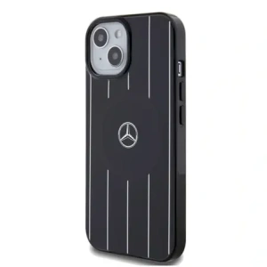 Buy Mercedes MEHMP15S23HRSK Apple iPhone 15 / 14 / 13 hardcase Double Layer Crossed Lines MagSafe black - MRS227 - {ean13} - Home Screen Store Europe