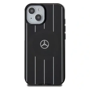 Buy Mercedes MEHMP15S23HRSK Apple iPhone 15 / 14 / 13 hardcase Double Layer Crossed Lines MagSafe black - MRS227 - {ean13} - Home Screen Store Europe
